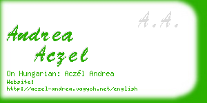andrea aczel business card